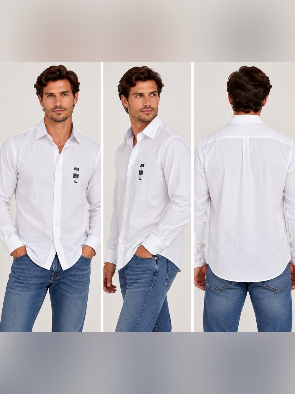 Calvin Klein Men’s Dress Shirt sz 17.5-32/33 XL Slim Fit NEW #F320